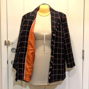 Vintage Harvé Benard 3X Wool Fringe Coat - SEE SIZE NOTES